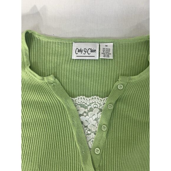 ASO Vampire Diaries Elena Carly St. Claire sweater with lace decolletage Sz M - Picture 5 of 8